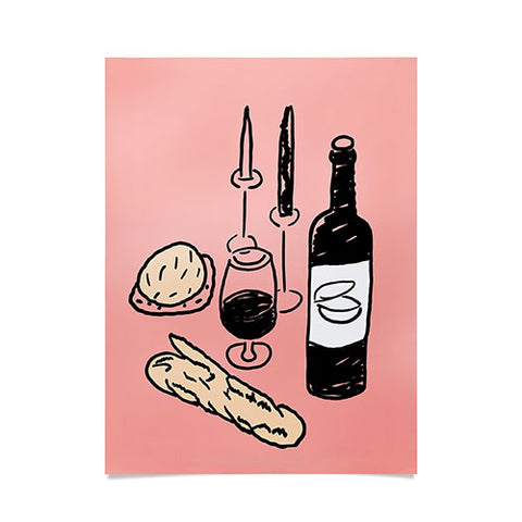 Mambo Art Studio Wine and Dread Poster