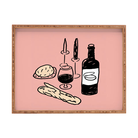 Mambo Art Studio Wine and Dread Rectangular Tray