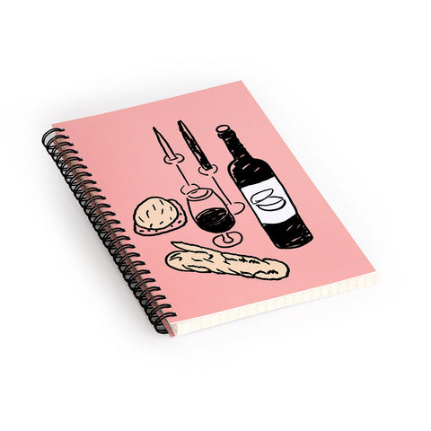 Mambo Art Studio Wine and Dread Spiral Notebook