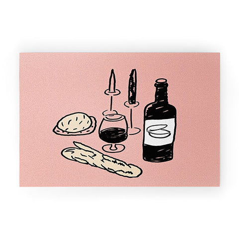 Mambo Art Studio Wine and Dread Welcome Mat