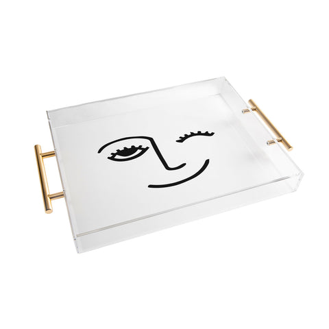 Mambo Art Studio Wink Face Acrylic Tray
