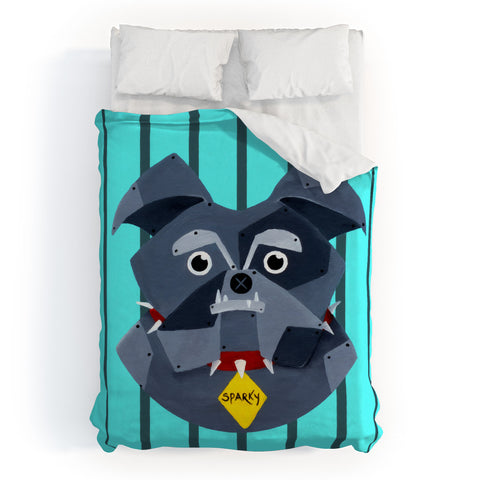Mandy Hazell Dog Bot Duvet Cover