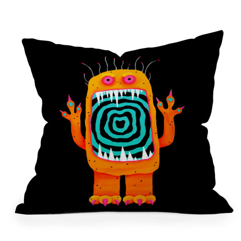 Mandy Hazell Hypno Monster Outdoor Throw Pillow