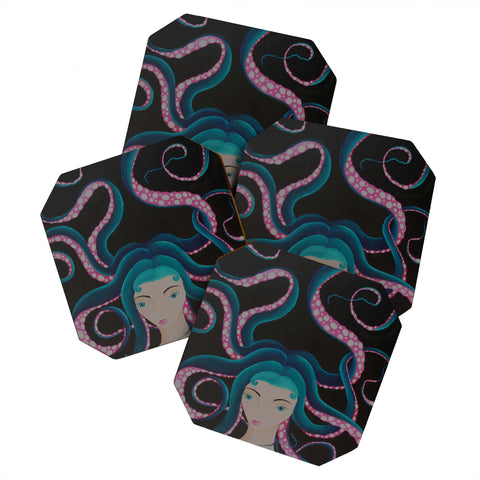 Mandy Hazell Octo Hair Coaster Set