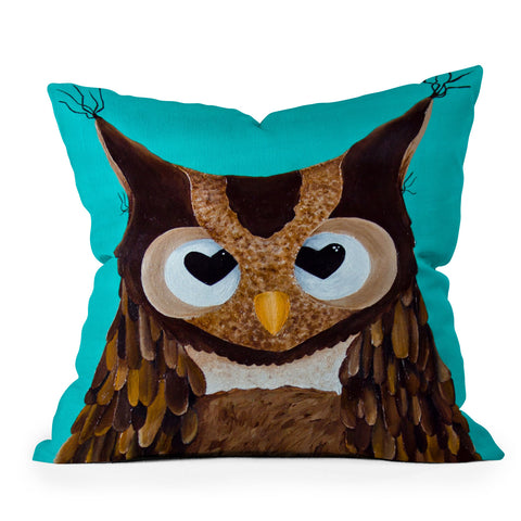 Mandy Hazell Owl Love You Outdoor Throw Pillow