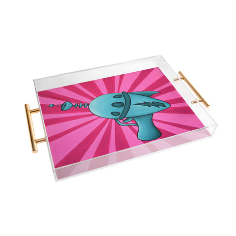 Mandy Hazell Pew Pew Teal Acrylic Tray