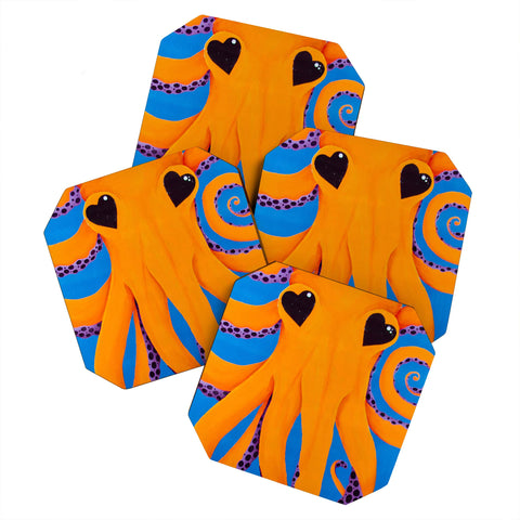 Mandy Hazell Wish I Was An Octopus Coaster Set