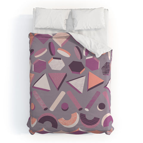 Mareike Boehmer 3D Geometry Stand In Line 1 Duvet Cover