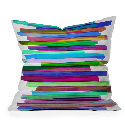 Mareike Boehmer Colorful Stripes 3 Outdoor Throw Pillow