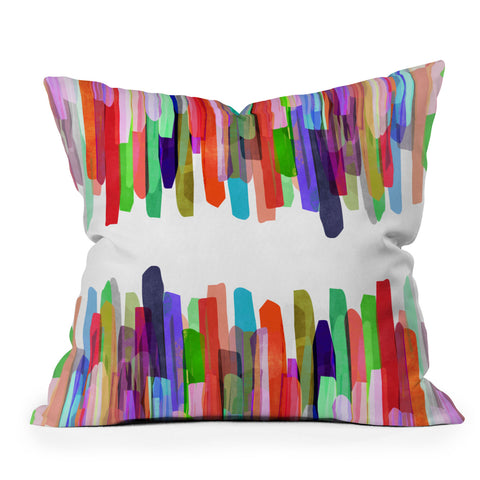 Mareike Boehmer Colorful Stripes 5 Outdoor Throw Pillow