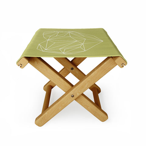 Mareike Boehmer Heart Graphic Yellow Folding Stool