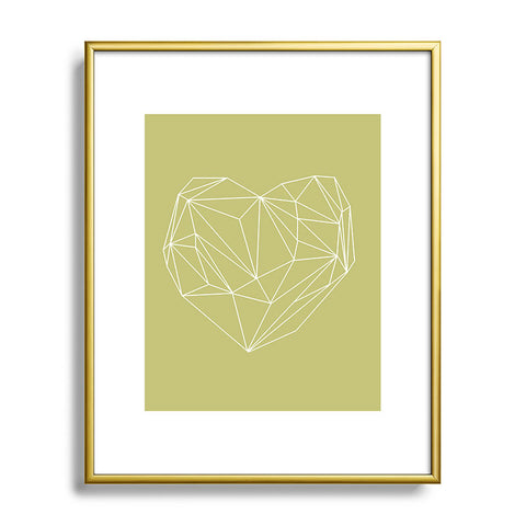 Mareike Boehmer Heart Graphic Yellow Metal Framed Art Print