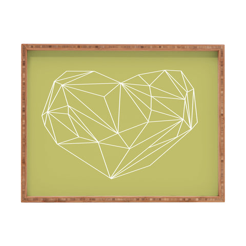 Mareike Boehmer Heart Graphic Yellow Rectangular Tray