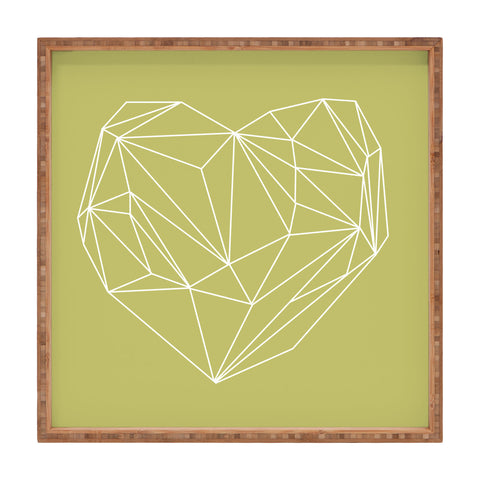 Mareike Boehmer Heart Graphic Yellow Square Tray