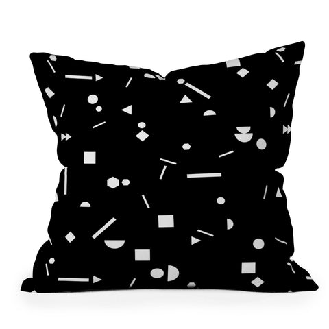 Mareike Boehmer My Favorite Pattern 3 black Outdoor Throw Pillow