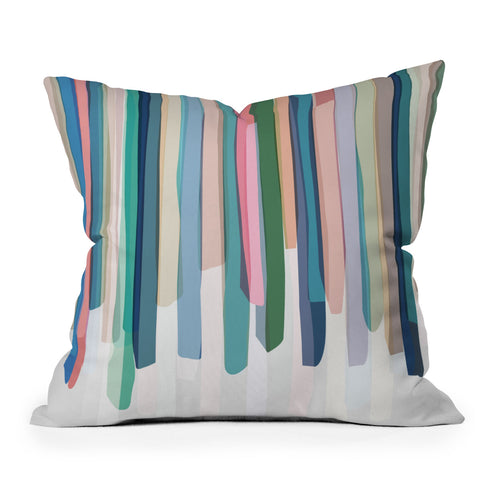 Mareike Boehmer Pastel Stripes 2 Outdoor Throw Pillow