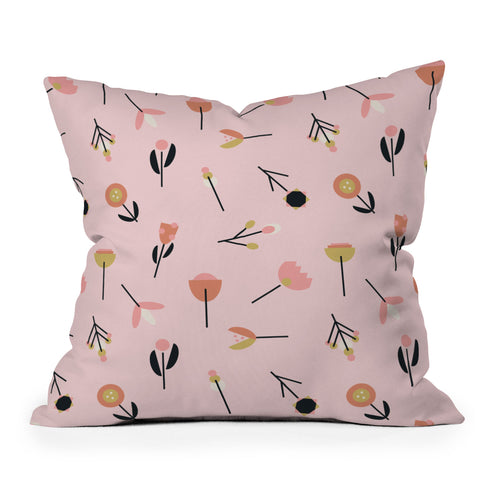 Mareike Boehmer Scandinavian Summer Flowers 1 Outdoor Throw Pillow