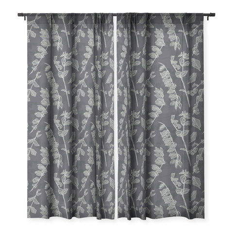 Mareike Boehmer Sketched Nature Branches 1 Sheer Window Curtain