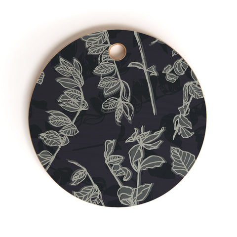 Mareike Boehmer Sketched Nature Branches 1 Cutting Board Round