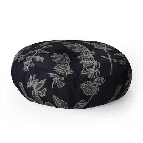 Mareike Boehmer Sketched Nature Branches 1 Floor Pillow Round