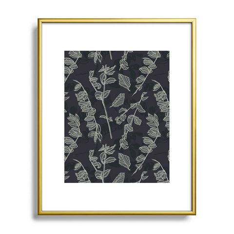 Mareike Boehmer Sketched Nature Branches 1 Metal Framed Art Print