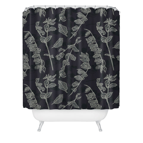 Mareike Boehmer Sketched Nature Branches 1 Shower Curtain