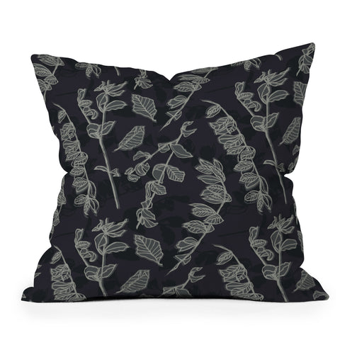 Mareike Boehmer Sketched Nature Branches 1 Throw Pillow