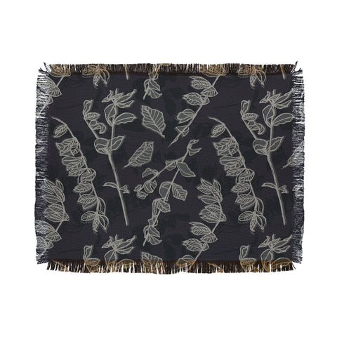 Mareike Boehmer Sketched Nature Branches 1 Throw Blanket