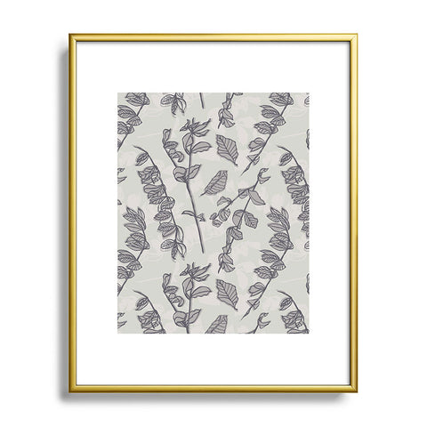 Mareike Boehmer Sketched Nature Branches 2 Metal Framed Art Print