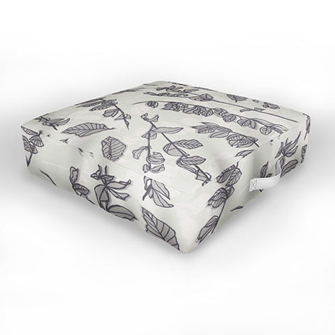 Mareike Boehmer Sketched Nature Branches 2 Outdoor Floor Cushion