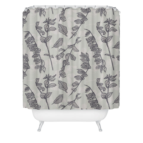 Mareike Boehmer Sketched Nature Branches 2 Shower Curtain