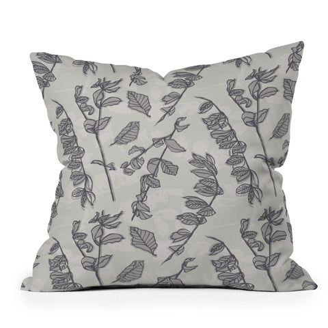 Mareike Boehmer Sketched Nature Branches 2 Throw Pillow