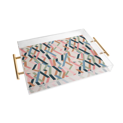 Mareike Boehmer Straight Geometry Ribbons 1 Acrylic Tray