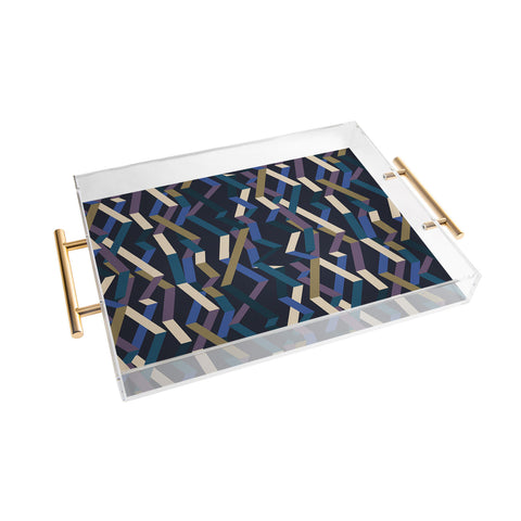 Mareike Boehmer Straight Geometry Ribbons 2 Acrylic Tray