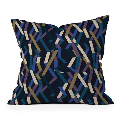 Mareike Boehmer Straight Geometry Ribbons 2 Outdoor Throw Pillow