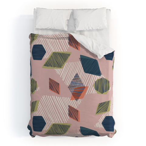 Mareike Boehmer Striped Geometry 5 Duvet Cover