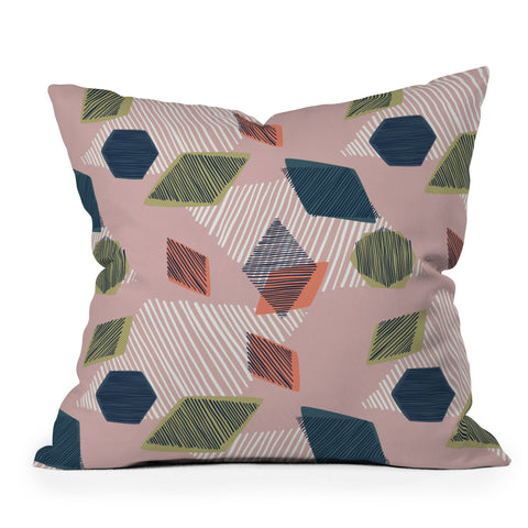 Mareike Boehmer Striped Geometry 5 Outdoor Throw Pillow