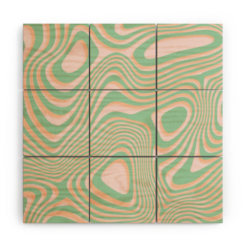 MariaMariaCreative Peach Swirl Wood Wall Mural