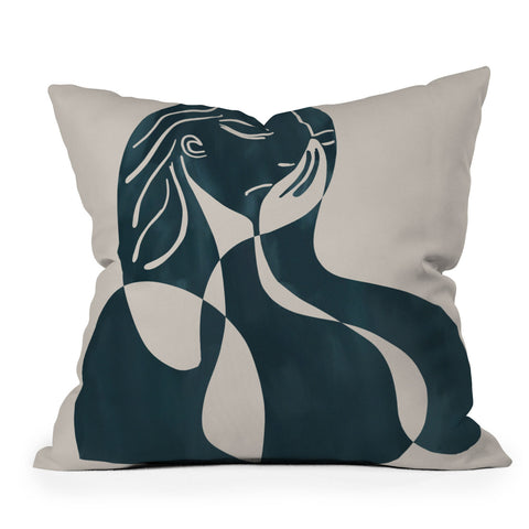 Marin Vaan Zaal Alyona Modern Portrait Outdoor Throw Pillow