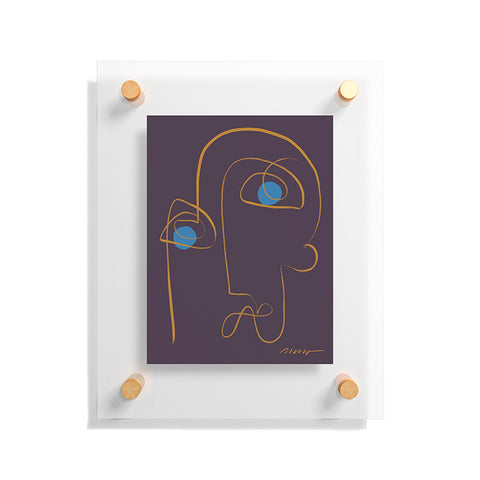 Marin Vaan Zaal Artur Minimalist Line Drawing Floating Acrylic Print