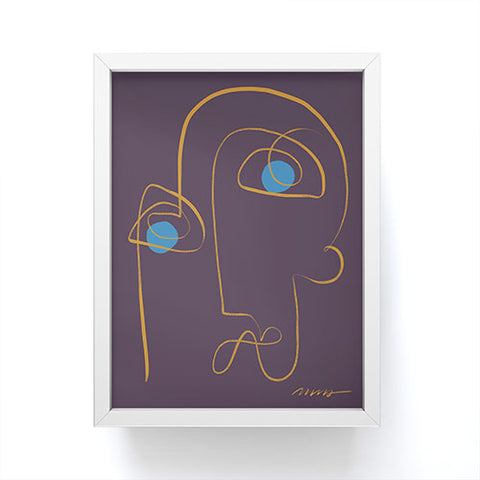 Marin Vaan Zaal Artur Minimalist Line Drawing Framed Mini Art Print