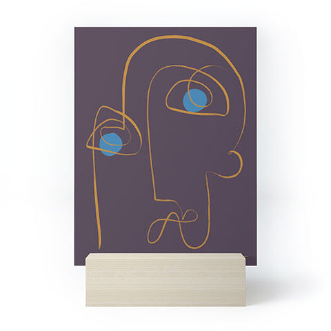 Marin Vaan Zaal Artur Minimalist Line Drawing Mini Art Print