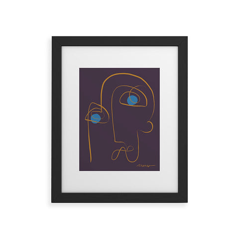 Marin Vaan Zaal Artur Minimalist Line Drawing Framed Art Print