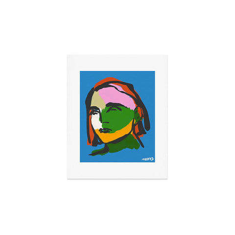 Marin Vaan Zaal Asceline in Blue Modern female Art Print