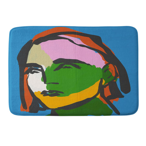 Marin Vaan Zaal Asceline in Blue Modern female Memory Foam Bath Mat