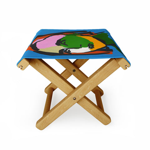 Marin Vaan Zaal Asceline in Blue Modern female Folding Stool