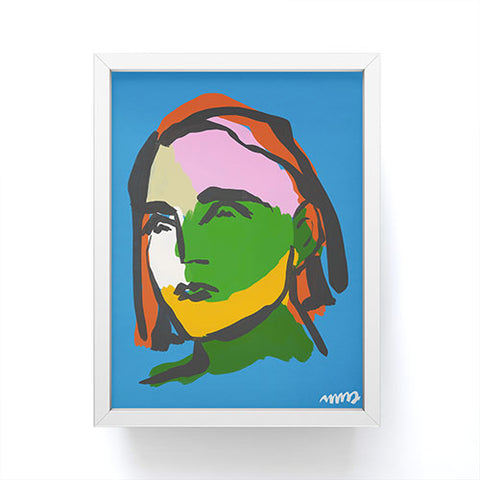 Marin Vaan Zaal Asceline in Blue Modern female Framed Mini Art Print