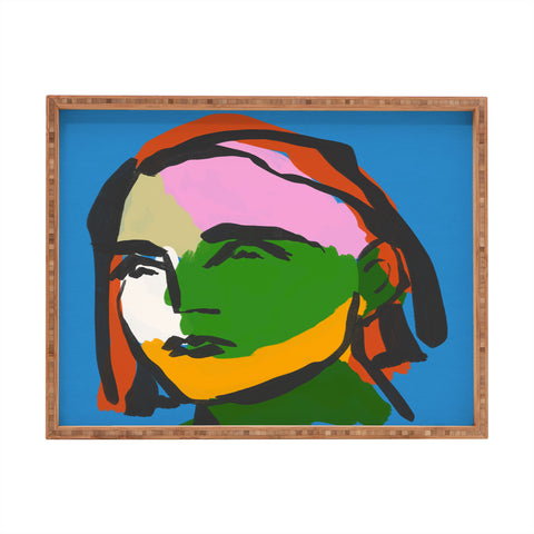 Marin Vaan Zaal Asceline in Blue Modern female Rectangular Tray