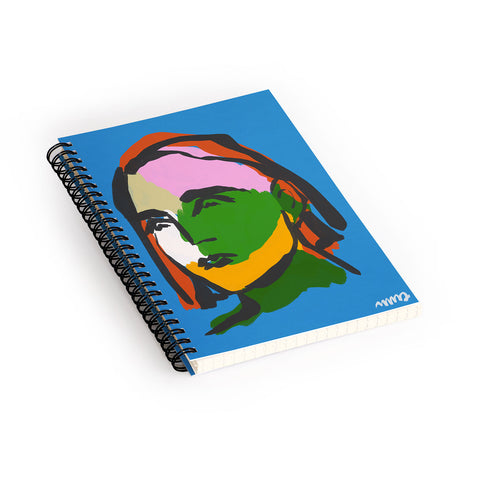 Marin Vaan Zaal Asceline in Blue Modern female Spiral Notebook
