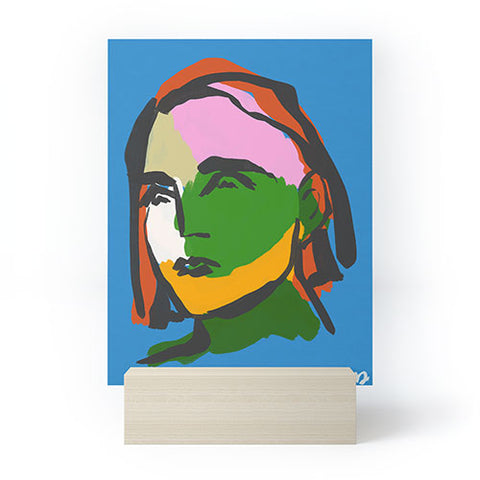 Marin Vaan Zaal Asceline in Blue Modern female Mini Art Print